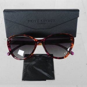 PRIVE REVAUX Eyewear Polarized Sunglasses THE HEPBURN Cat Eye Full Rim Frame